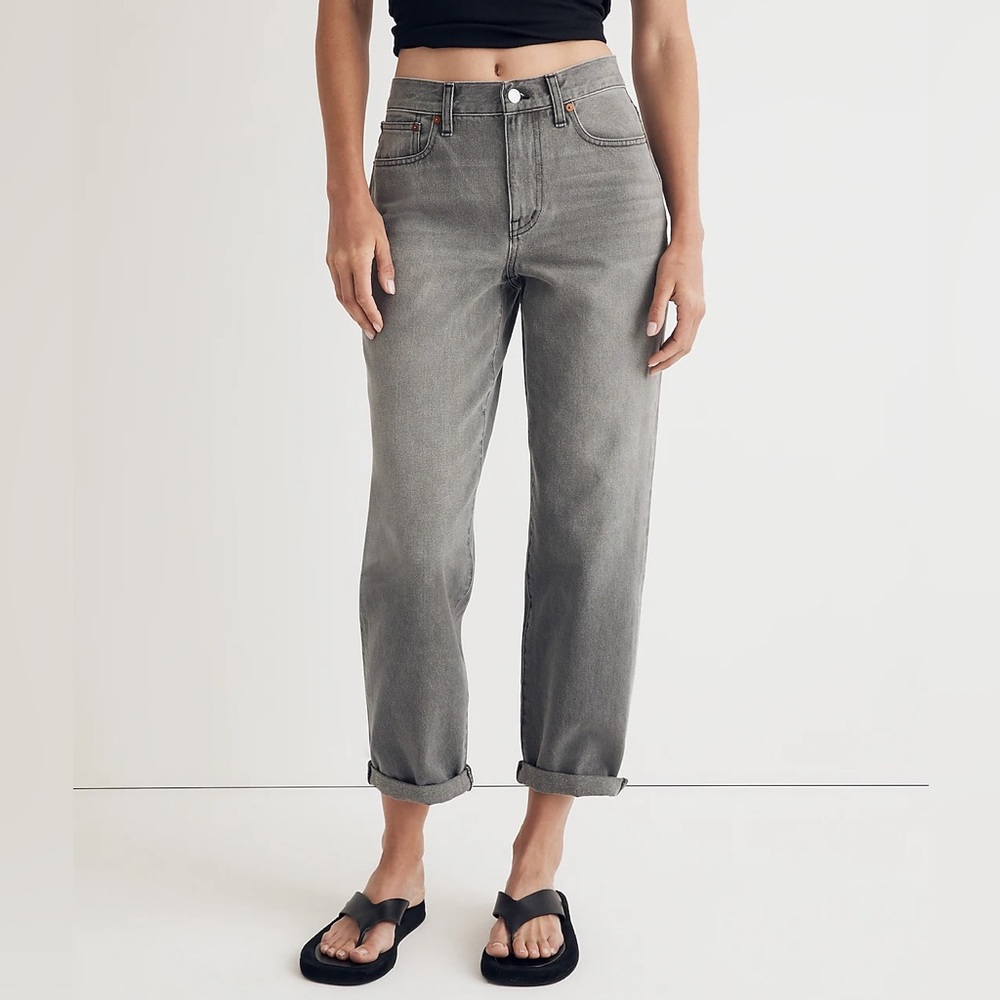 Madewell Gray Boyfriend Jeans